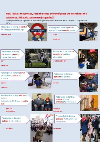 Learn the prepositions with Paddington