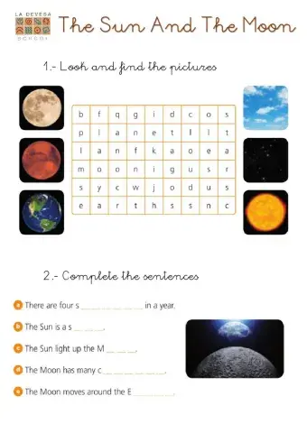 The sun and the moon