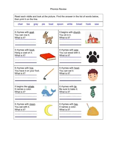 Phonics Review - part 1