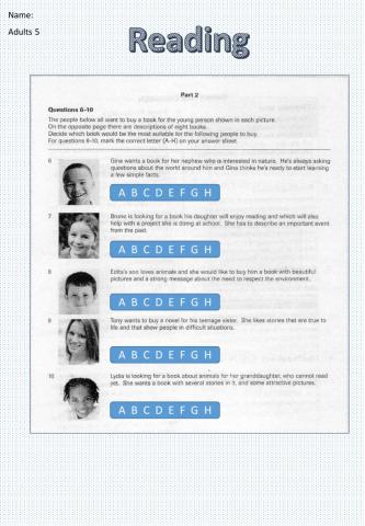 Reading comprehension