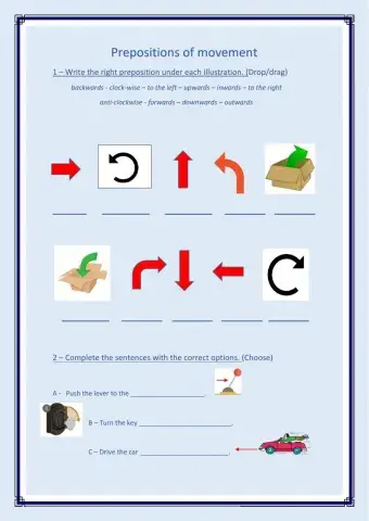 Prepositions of movement