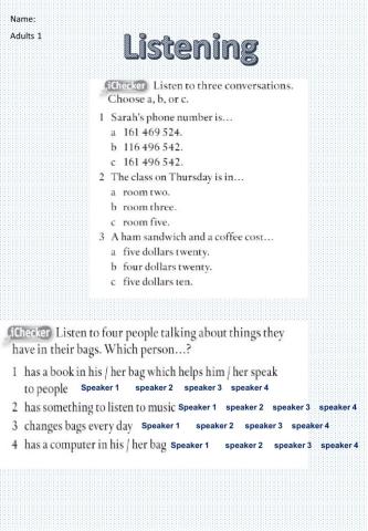 Listening comprehension