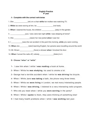 Past Simple vs Past Continuous