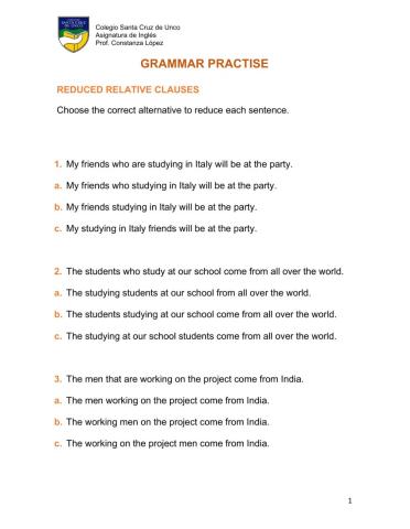 Grammar Practise IIº (1)
