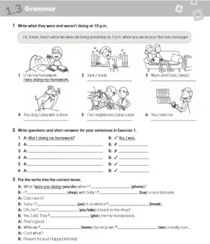Past continuous and Past Simple