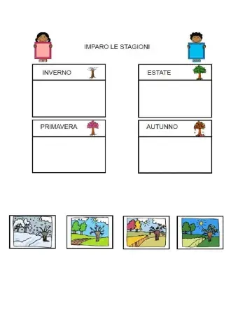 Metti in ordine le immagini delle stagioni