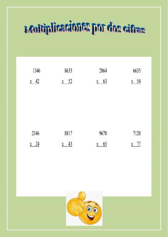 Multiplicaciones por dos cifras