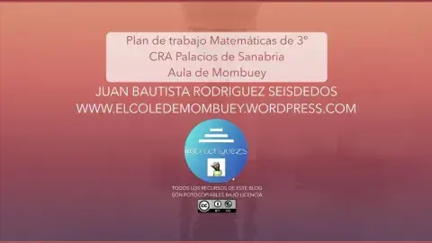 Plan de trabajo matemáticas de 3º Unidad 8