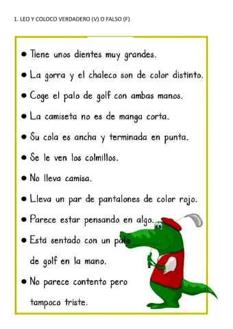 Ficha 3: lectura de oraciones