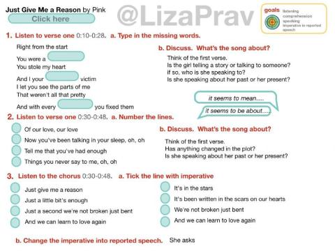 Just Give Me a Reason by Pink