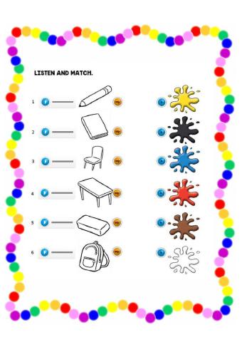 Colours and school objects