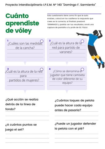 ¿Cuánto aprendiste de vóley?