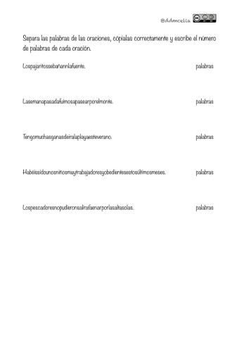 Oraciones y palabras