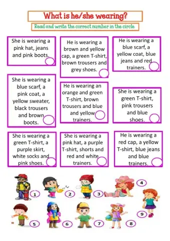 Clothes - What are the children wearing?