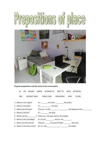 Prepositions of place