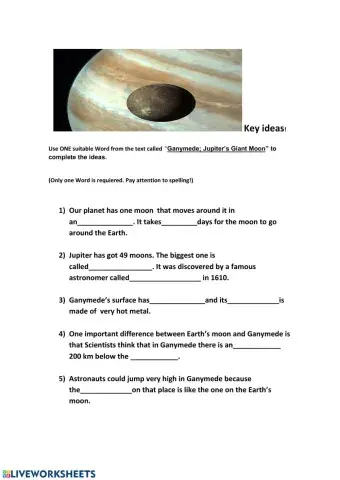 Ganymede- Jupiter's Giant Moon