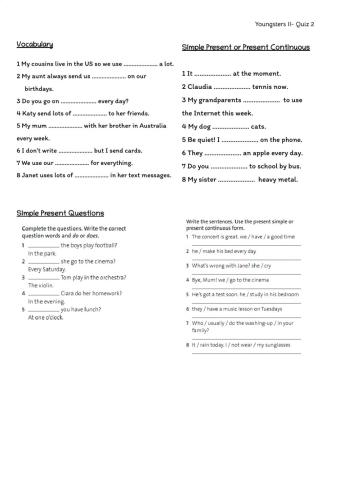 Simple Present- Present Continuous