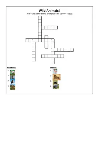Wild animals crossword