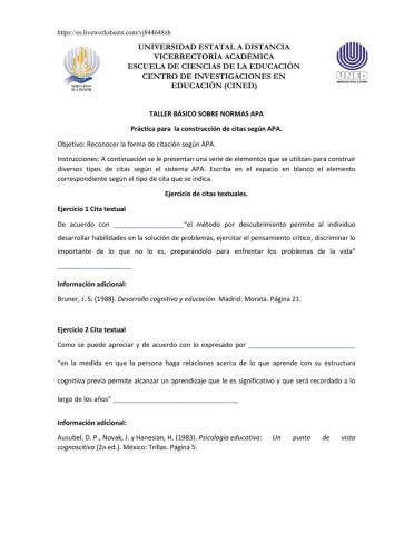 Ejercicio APA Citas