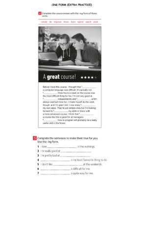 -ing form (extra practice)
