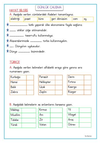 Günlük çalışma 47