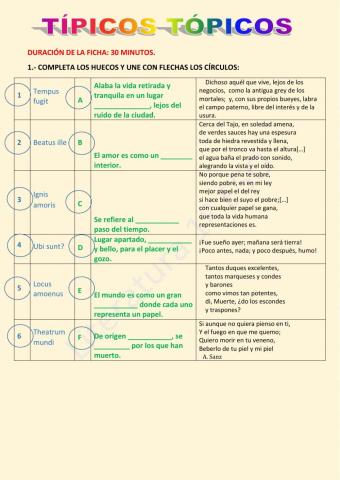 1º ESO LITERATURA: Tópicos. Métrica.