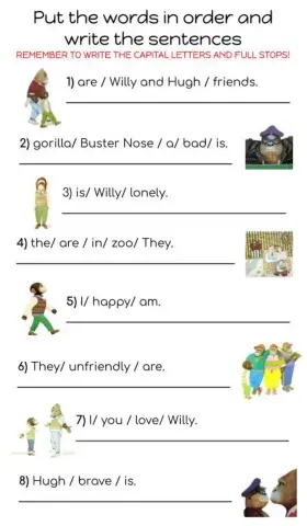 Word order - Willy and Hugh