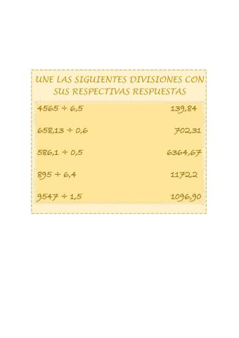 Divisiones de Decimales