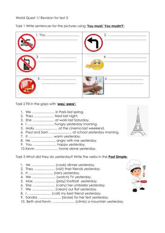 Revision for test 3 World Quest 1