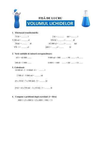 Unitati de masura capacitatea vaselor