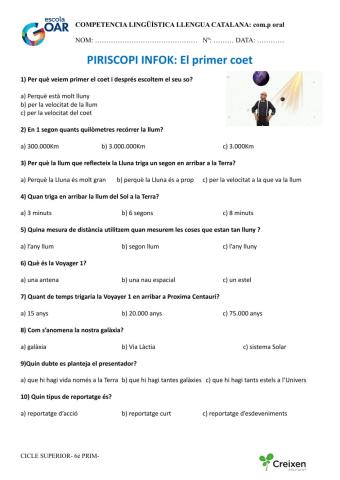 Comprensió oral el primer coet
