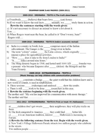 EvAU Grammar Bank 2009-2011