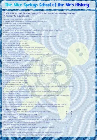 The Alice Springs School of the Air's History