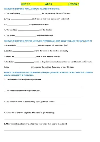 Modal and modal-like phrases