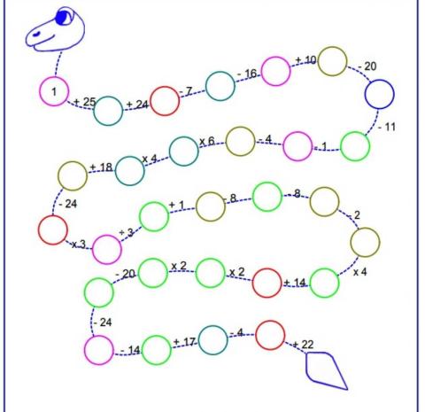 Serpiente matemática