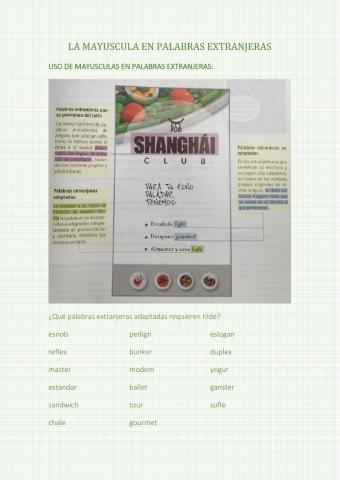 Mayusculas en palabras extranjeras