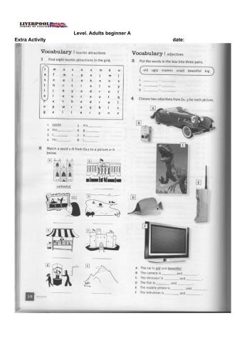 Adjectives and places in the city