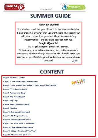 Grade 3 Summer Guide