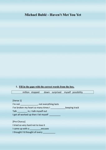 Michael Buble -Haven't Met You Yet- - song