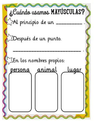 Uso de la mayúscula