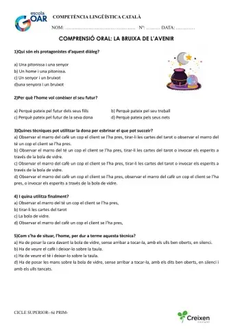 Comprensió oral: La bruixa de l'Avenir