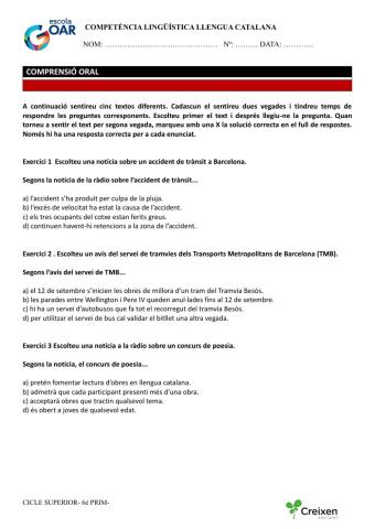 Comprensió oral enunciats