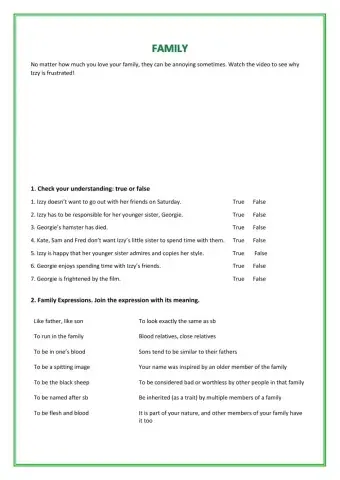 Family: Phrasal verbs