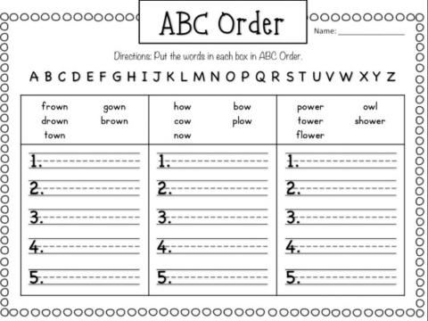 Alphabetical order