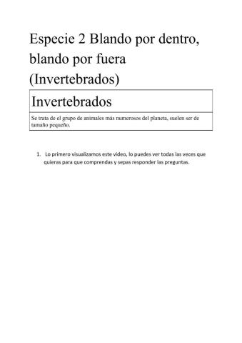 Especie 2 Invertebrados