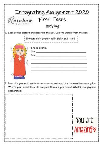 Writing exam 1st Teens