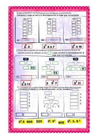 Descomposición en factores primos