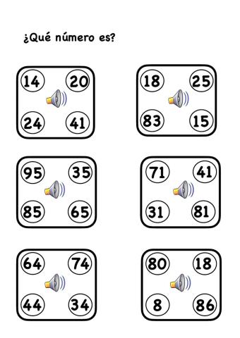 Numeración: asociar sonido con guarismo