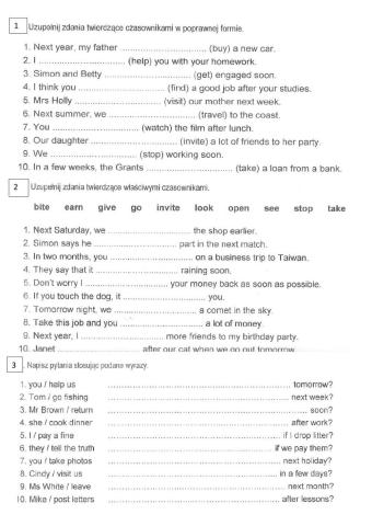 Kl 6 unit 8 future simple