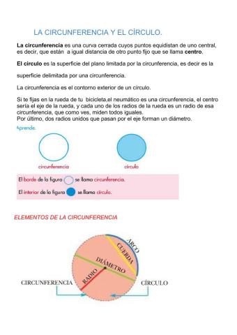 Circunferencia y círculo